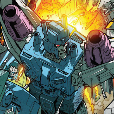 A cropped comic spread of Overlord.